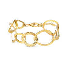 Load image into Gallery viewer, WEAR & STYLE BRACELET 134506/012 GOLDEN HAMMERED LINK CHAIN