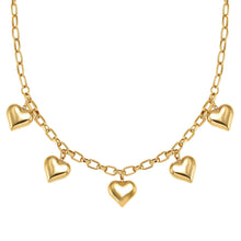 Load image into Gallery viewer, WEAR & STYLE NECKLACE 134510/006 GOLDEN HEART PENDANTS