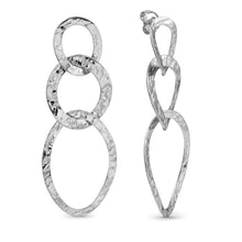 Load image into Gallery viewer, WEAR & STYLE EARRINGS 134516/001 S/STEEL HAMMERED LINK CHAIN