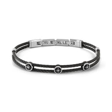 Load image into Gallery viewer, #SEALOVER BRACELET 135001/014 BLACK PVD STAINLESS STEEL WITH WINDROSE DETAILS