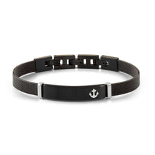 Load image into Gallery viewer, #SEALOVER BRACELET 135004/002 BLACK MILANO MESH STRAP & ANCHOR DETAIL