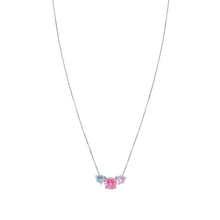 Load image into Gallery viewer, COLOUR WAVE NECKLACE 149821/005 STERLING SILVER & COLOURED CZ