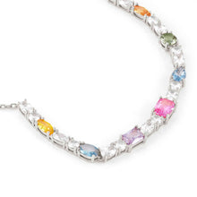 Load image into Gallery viewer, COLOUR WAVE NECKLACE 149826/010 STERLING SILVER & COLOURED CZ