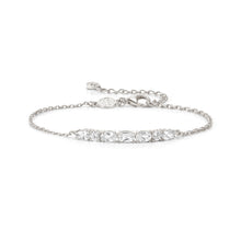 Load image into Gallery viewer, COLOUR WAVE BRACELET 149852/031 STERLING SILVER WHITE CZ