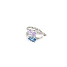 Load image into Gallery viewer, COLOUR WAVE AURORA EAR CUFF 149863/061 STERLING SILVER LAVENDER & BLUE CZ