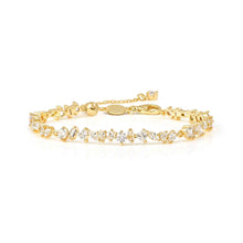 Load image into Gallery viewer, COLOUR WAVE MINI BRACELET 149883/020 GOLD & WHITE CZ