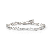 Load image into Gallery viewer, COLOUR WAVE MINI BRACELET 149883/031 SILVER & WHITE CZ