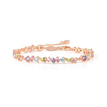 Load image into Gallery viewer, COLOUR WAVE MINI BRACELET 149883/063 ROSE GOLD & MULTICOLOURED CZ