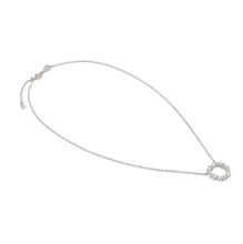Load image into Gallery viewer, COLOUR WAVE MINI NECKLACE 149884/031 STERLING SILVER WHITE CZ