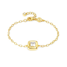 Load image into Gallery viewer, DOMINA BRACELET GOLD WITH CZ SQUARE 240401/036