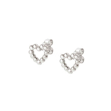 Load image into Gallery viewer, LOVECLOUD HEART STUD EARRINGS SILVER 240506/009