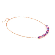Load image into Gallery viewer, SYMBIOSI NECKLACE 240804/030 ROSE GOLD WITH PINK AND PURPLE TWO-TONE STONES