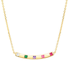 Load image into Gallery viewer, CARISMATICA NECKLACE 240910/005 GOLD BAR WITH COLOURFUL CZ