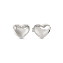 Load image into Gallery viewer, ARMONICA EARRINGS 241308/004 LARGE SILVER HEART STUDS