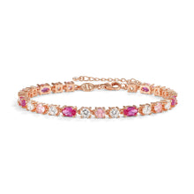 Load image into Gallery viewer, MOSAICA BRACELET 241602/011 22K ROSE GOLD, WHITE & PINK CZ