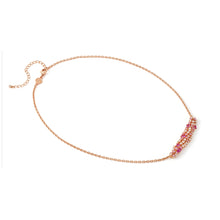 Load image into Gallery viewer, MOSAICA NECKLACE 241605/011 ROSE GOLD & PINK CZ CLUSTER