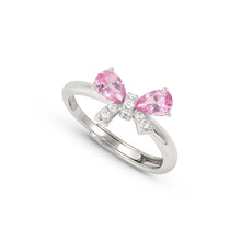 Load image into Gallery viewer, SHINE ME UP RING 241900/009 BOW WITH PINK CZ