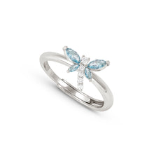 Load image into Gallery viewer, SHINE ME UP RING 241900/011 DRAGONFLY WITH BLUE CZ