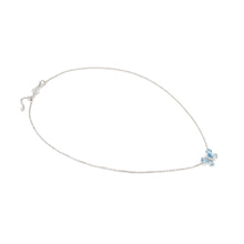 Load image into Gallery viewer, SHINE ME UP SILVER NECKLACE 241902/005 BLUE & WHITE BUTTERFLY CZ PENDANT