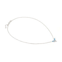 Load image into Gallery viewer, SHINE ME UP SILVER NECKLACE 241902/011 BLUE & WHITE DRAGONFLY CZ PENDANT