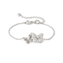 Load image into Gallery viewer, SWEETMADAME SILVER BRACELET 242006/040 TWIN BUTTERFLY WHITE CZ
