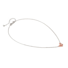 Load image into Gallery viewer, SWEETMADAME SILVER & ROSE GOLD NECKLACE 242008/041 BUTTERFLY CZ PENDANT