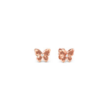 Load image into Gallery viewer, SWEETMADAME ROSE GOLD STUDS 242012/041 BUTTERFLY WITH CZ