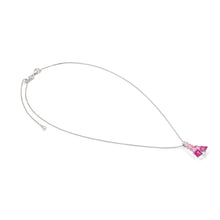 Load image into Gallery viewer, DAYTONIGHT SILVER NECKLACE 242104/003 TONAL PINK CZ PENDANT