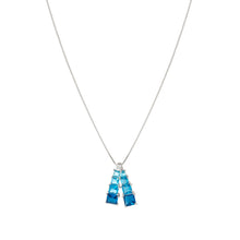 Load image into Gallery viewer, DAYTONIGHT SILVER NECKLACE 242104/006 TONAL BLUE CZ PENDANT