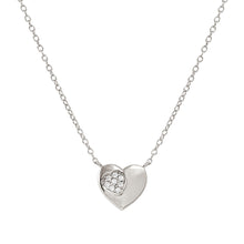 Load image into Gallery viewer, PETIT SPARKLE NECKLACE 242303/004 STERLING SILVER HEART WITH CZ