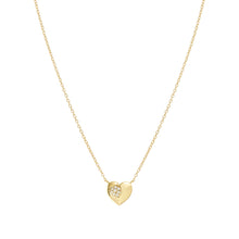 Load image into Gallery viewer, PETIT SPARKLE NECKLACE 242303/006 GOLD HEART WITH CZ
