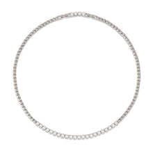 Load image into Gallery viewer, ENIGMATIC SHINE NECKLACE 242407/010 STERLING SILVER ORNATE WITH WHITE CZ