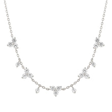 Load image into Gallery viewer, LIFE BOUQUET NECKLACE 242507/010 SILVER & WHITE CZ