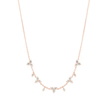 Load image into Gallery viewer, LIFE BOUQUET NECKLACE 242507/011 ROSE GOLD WHITE CZ