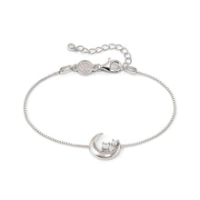 Load image into Gallery viewer, DREAMS BEATS BRACELET 242601/022 STERLING SILVER MOON WITH CZ
