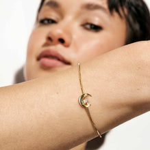 Load image into Gallery viewer, DREAMS BEATS BRACELET 242601/024 GOLD MOON WITH CZ