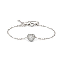 Load image into Gallery viewer, LIFEPOETRY BRACELET 242701/004 STERLING SILVER & WHITE CZ HEART PENDANT