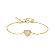 Load image into Gallery viewer, LIFEPOETRY BRACELET 242701/006 GOLD & WHITE CZ HEART PENDANT