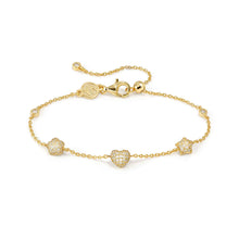 Load image into Gallery viewer, LIFEPOETRY BRACELET 242702/052 GOLD & WHITE CZ MIXED PENDANTS