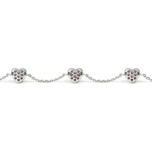 Load image into Gallery viewer, LIFEPOETRY BRACELET 242703/004 STERLING SILVER & WHITE CZ HEART PENDANTS