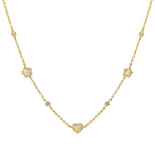 Load image into Gallery viewer, LIFEPOETRY NECKLACE 242705/052 GOLD & WHITE CZ PENDANTS