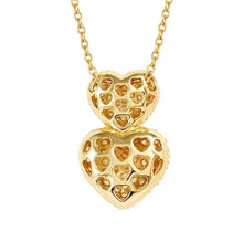 Load image into Gallery viewer, LIFEPOETRY NECKLACE 242706/006 GOLD & WHITE CZ DOUBLE HEART