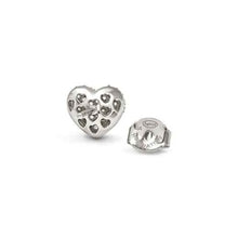 Load image into Gallery viewer, LIFEPOETRY EARRINGS 242707/004 STERLING SILVER & WHITE CZ HEARTS