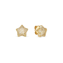 Load image into Gallery viewer, LIFEPOETRY EARRINGS 242707/009 GOLD & WHITE CZ STARS