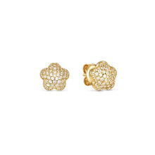 Load image into Gallery viewer, LIFEPOETRY EARRINGS 242707/012 GOLD & WHITE CZ FLOWERS