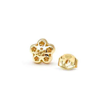 Load image into Gallery viewer, LIFEPOETRY EARRINGS 242707/012 GOLD & WHITE CZ FLOWERS