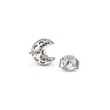 Load image into Gallery viewer, LIFEPOETRY EARRINGS 242707/022 STERLING SILVER & WHITE CZ MOONS