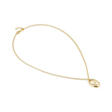 Load image into Gallery viewer, MY REBEL ART NECKLACE 242806/055 ORGANIC GOLD OVAL & WHITE CZ