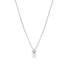 Load image into Gallery viewer, PEARLS LOOP NECKLACE 242902/007 PEARL STAR PENDANT IN SILVER