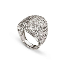 Load image into Gallery viewer, LEAF OF LIGHT RING 243103/010 LARGE SILVER